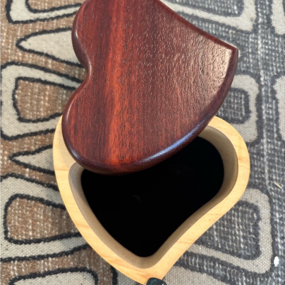 Heart-Shaped Wooden Accent Box - Picture 2 of 5